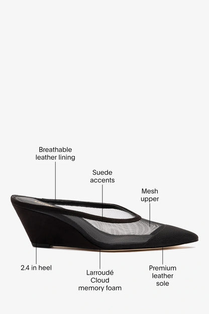 Loulou Mesh Mule Black