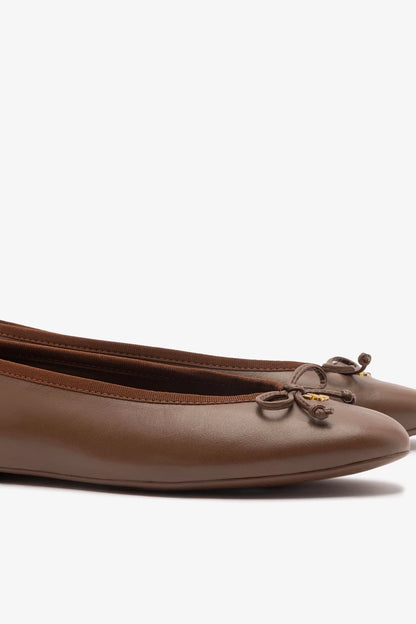 Pavlova Ballet Flat In Burnt Umber Leather