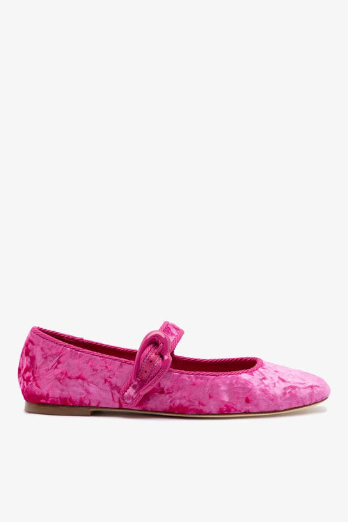 Verona Ballet Flat Pink Velvet