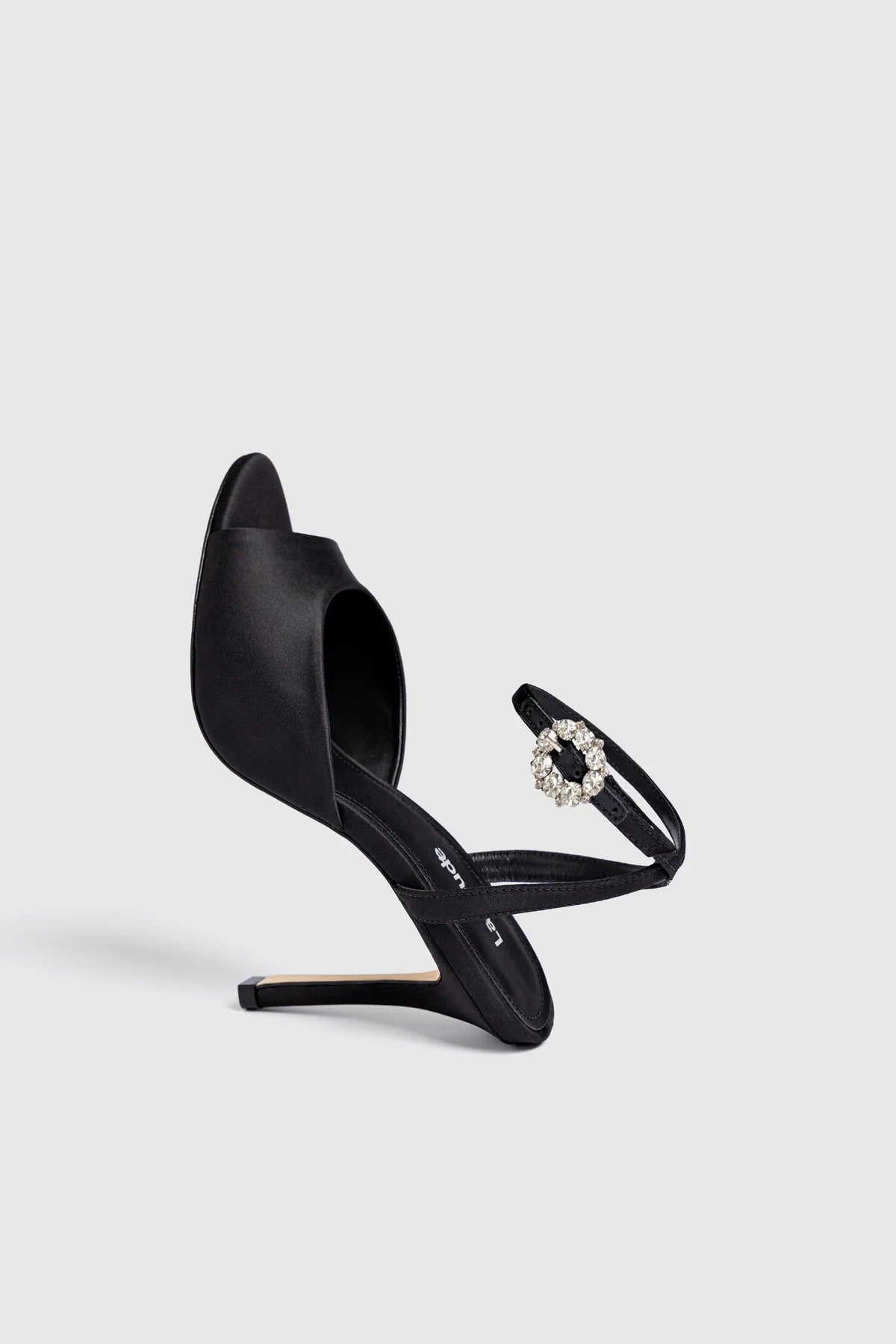 Jasmine Sandal Black Satin