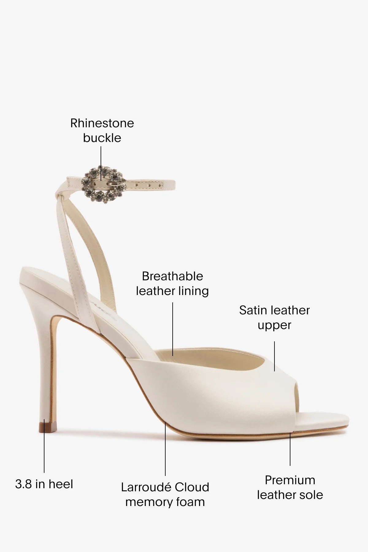 Jasmine Sandal White Satin