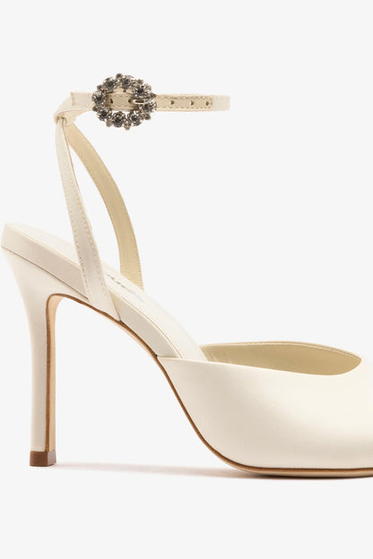 Jasmine Sandal White Satin