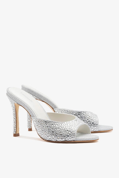 Jasmine Hi Mule Crystal Silver