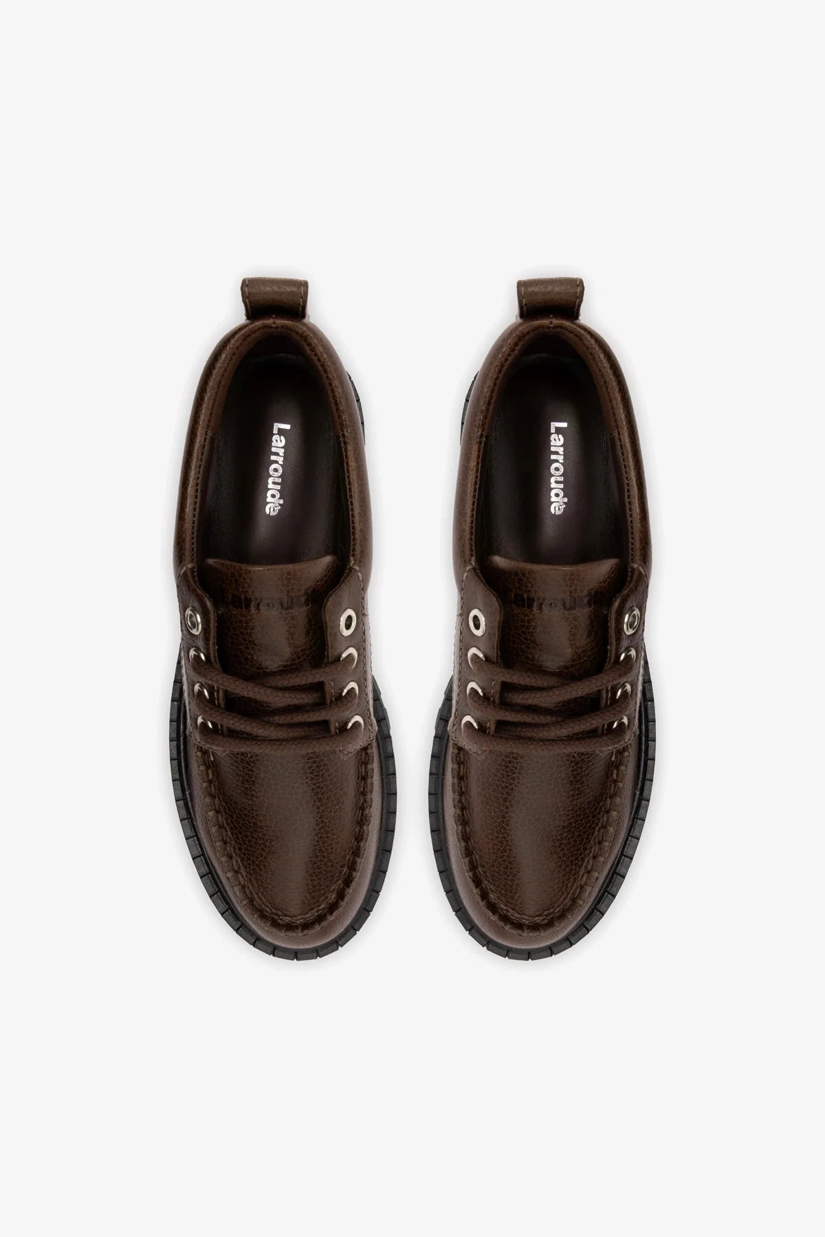 London Lace Up Loafer In Brown Leather