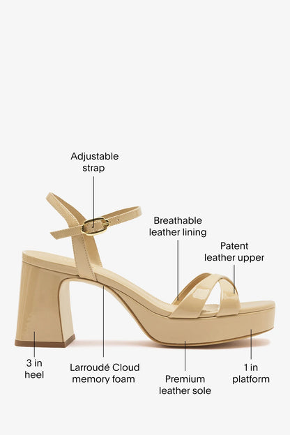 Bianca Low Sandal Sand Patent Leather