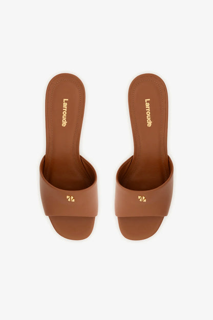Dolly Low Mule In Caramel Leather