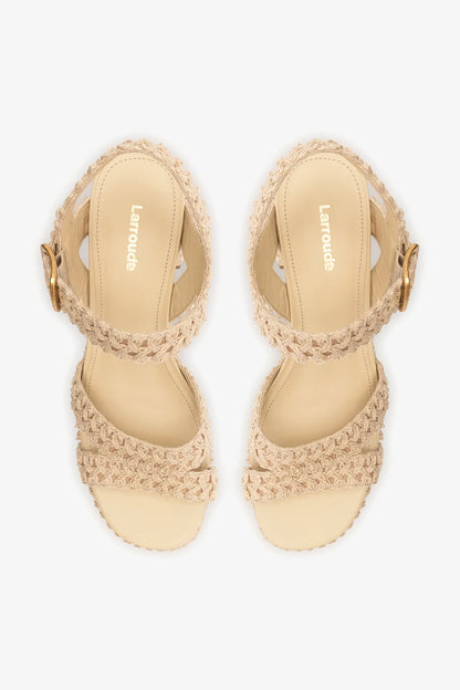 Jolene Low Sandal Natural Crochet