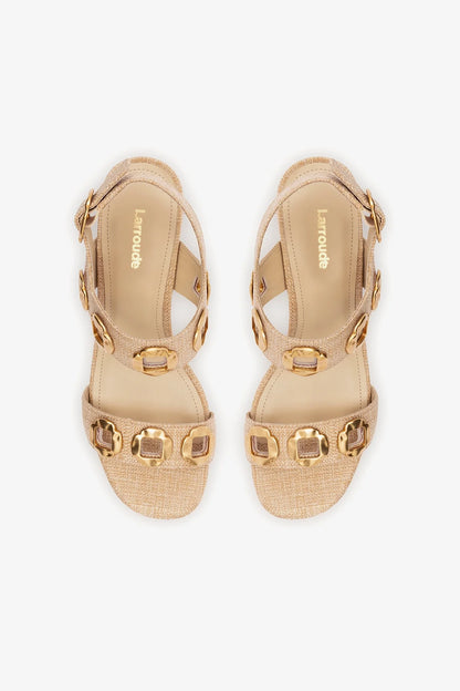 Milan Dolly Low In Beige Raffia