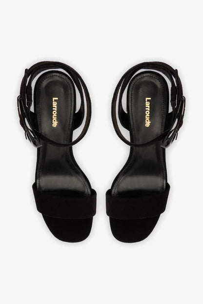 Dolly Verona Low Sandal In Black Suede
