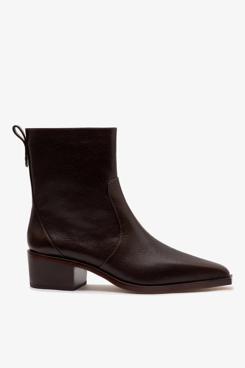 Florencia Low Boot In Brown Leather