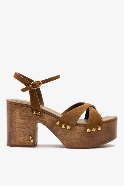 Talitha Sandal In Russet Suede
