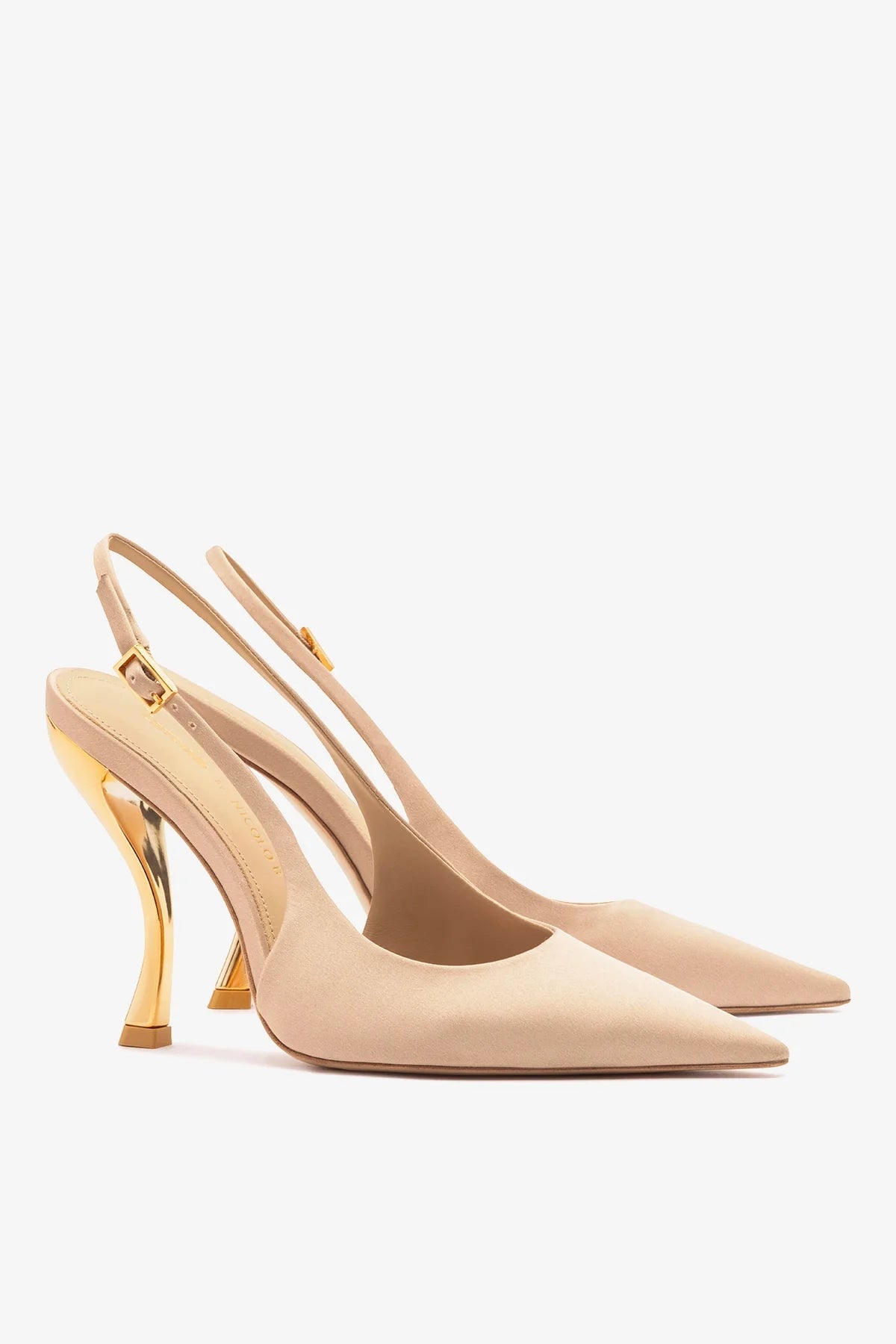 Larroudé x Nicolò B.: Grace Pump Sand Satin