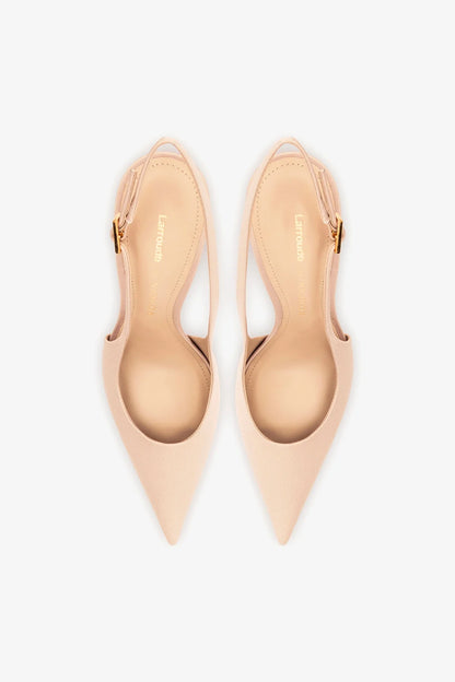 Larroudé x Nicolò B.: Grace Pump Sand Satin