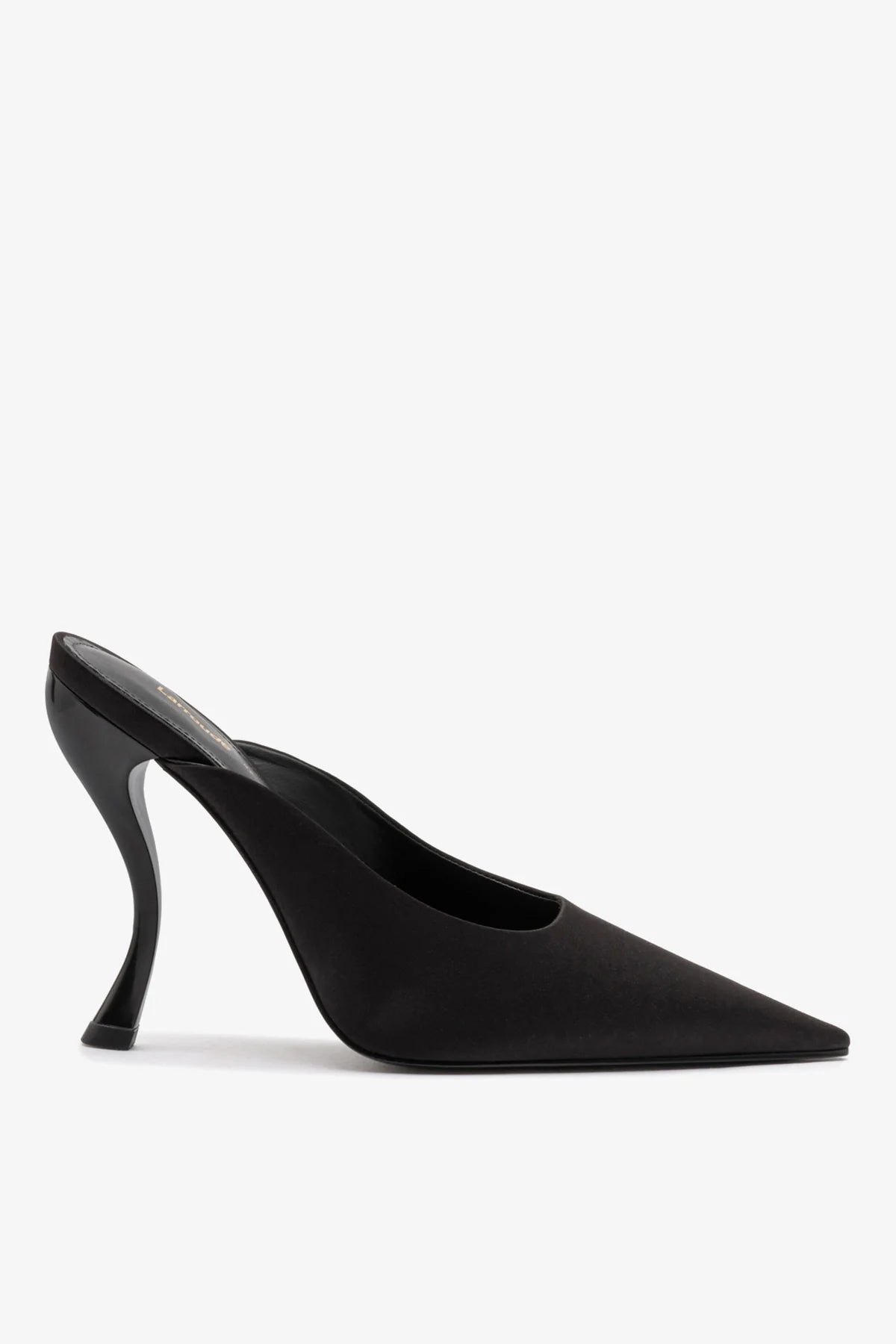 Larroudé by Nicolò B. Inna Mule In Black Satin