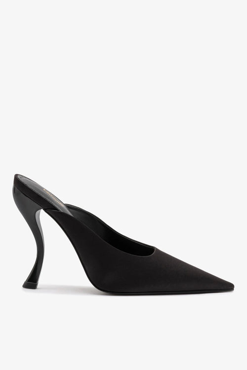 Larroudé by Nicolò B. Inna Mule In Black Satin
