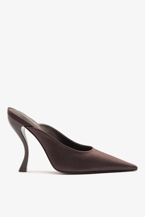 Larroudé x Nicolò B.: Inna Mule Mahogany Satin