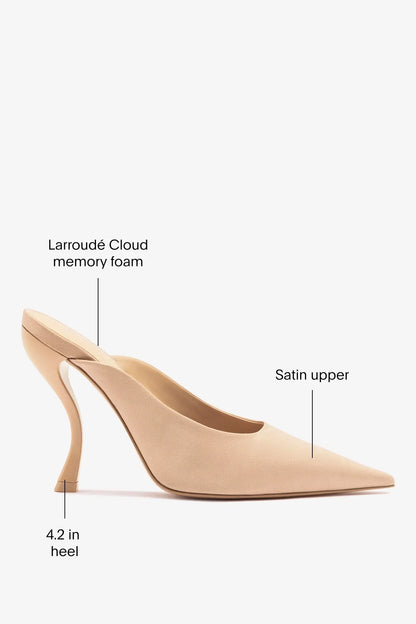 Larroudé x Nicolò B.: Inna Mule Sand Satin