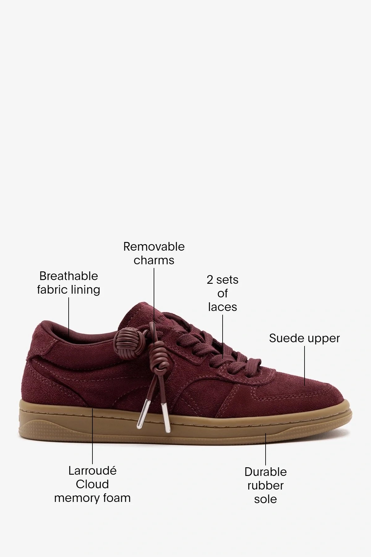 George Sneaker Burgundy Suede