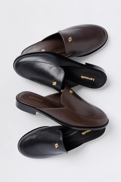 Margaux Mule Black Leather