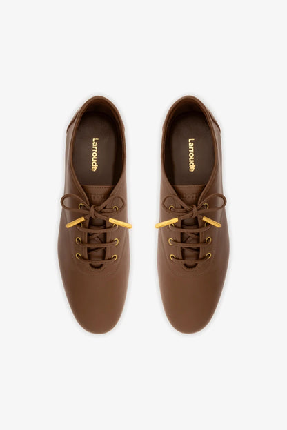 Liza Sneaker In Burnt Umber Leather