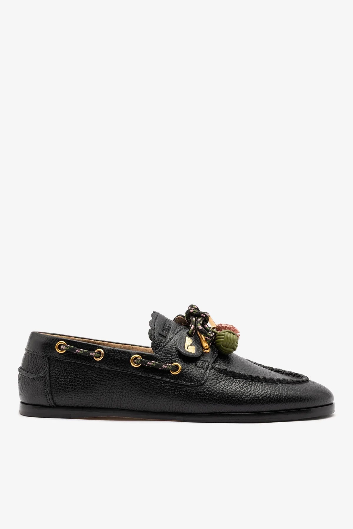 Cyprus Boat Shoe Black Leather