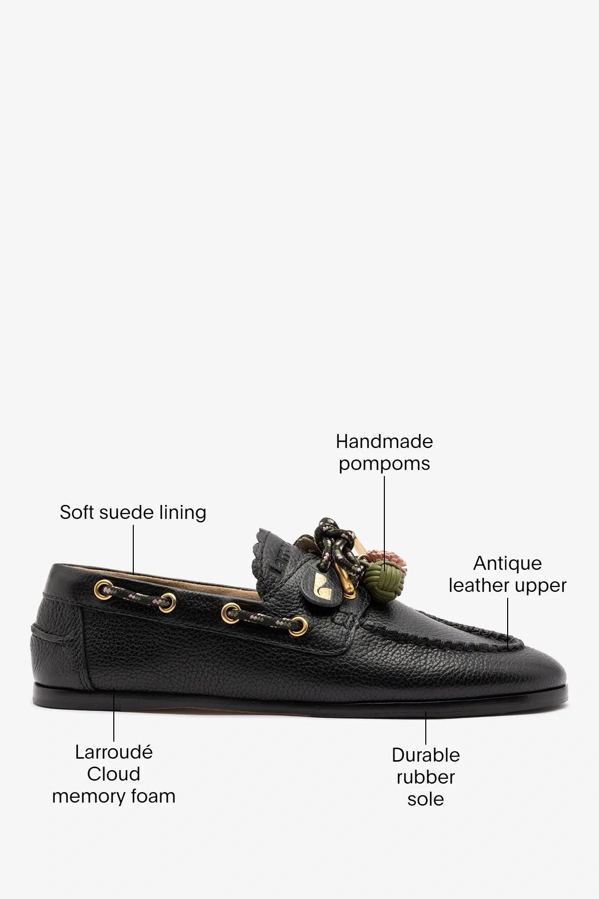Cyprus Boat Shoe Black Leather