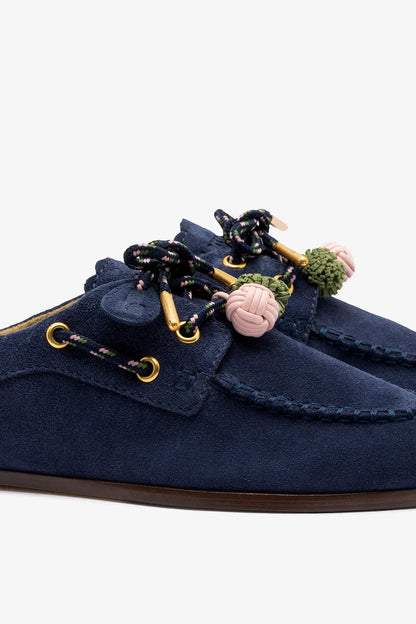Cyprus Mule Indigo Suede