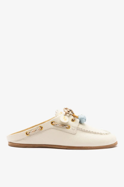 Cyprus Mule Ivory Leather