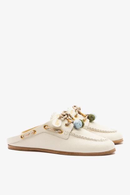 Cyprus Mule Ivory Leather