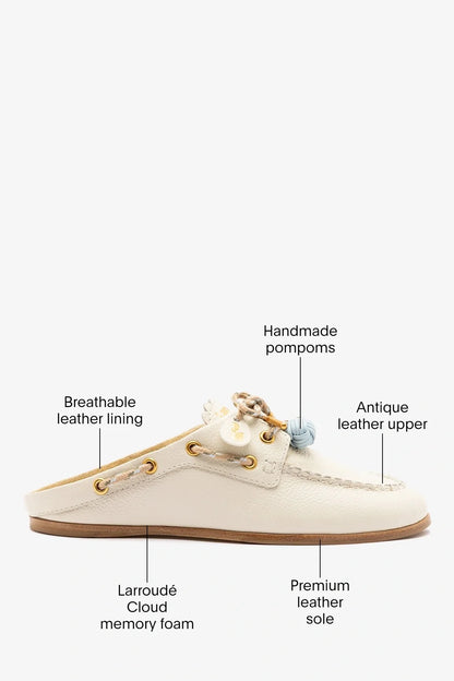 Cyprus Mule Ivory Leather