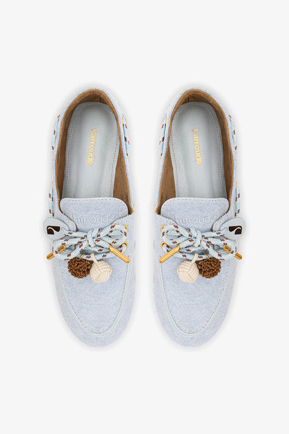 Cyprus Boat Shoe In Maya Denim
