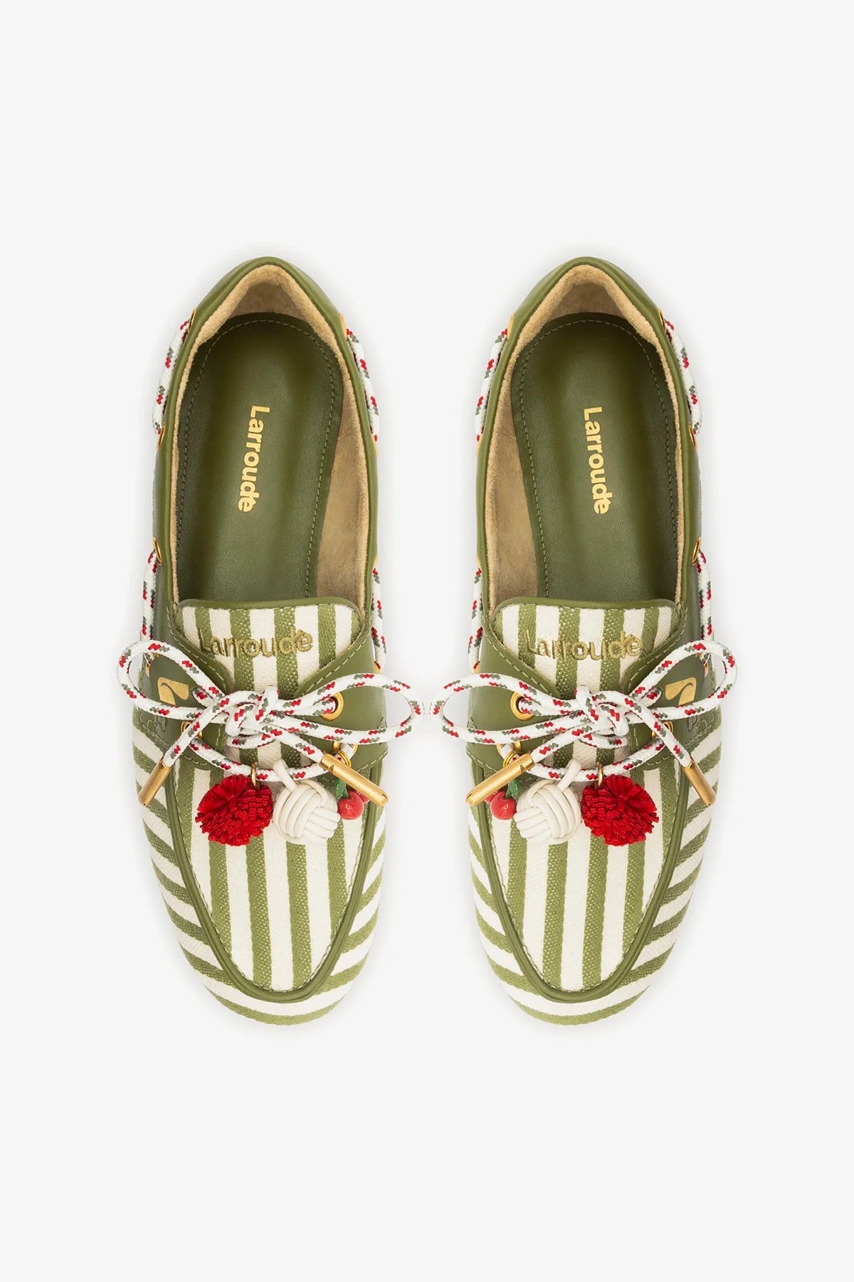 Cyprus Boat Shoe Seaweed Striped Canva