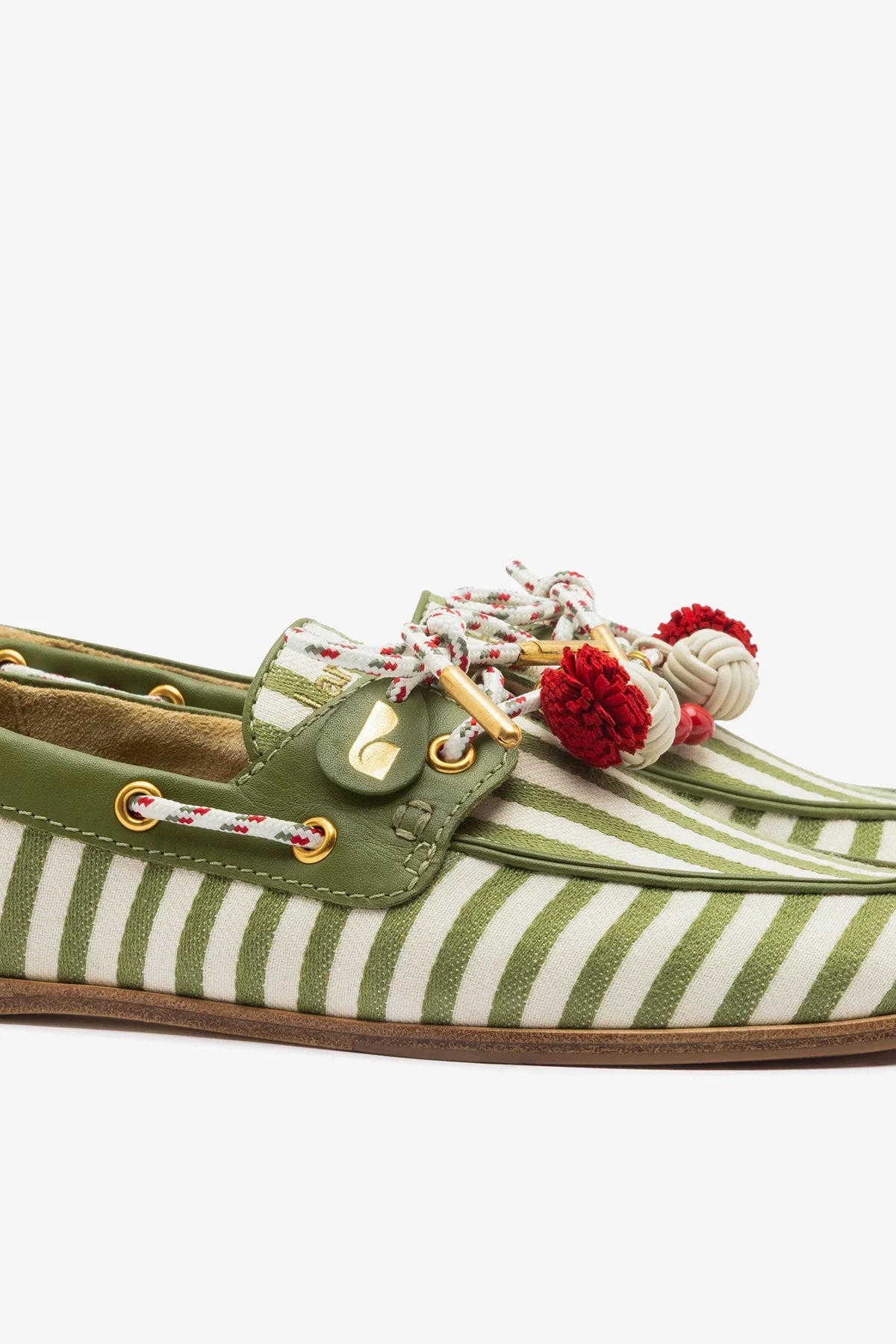 Cyprus Boat Shoe Seaweed Striped Canva