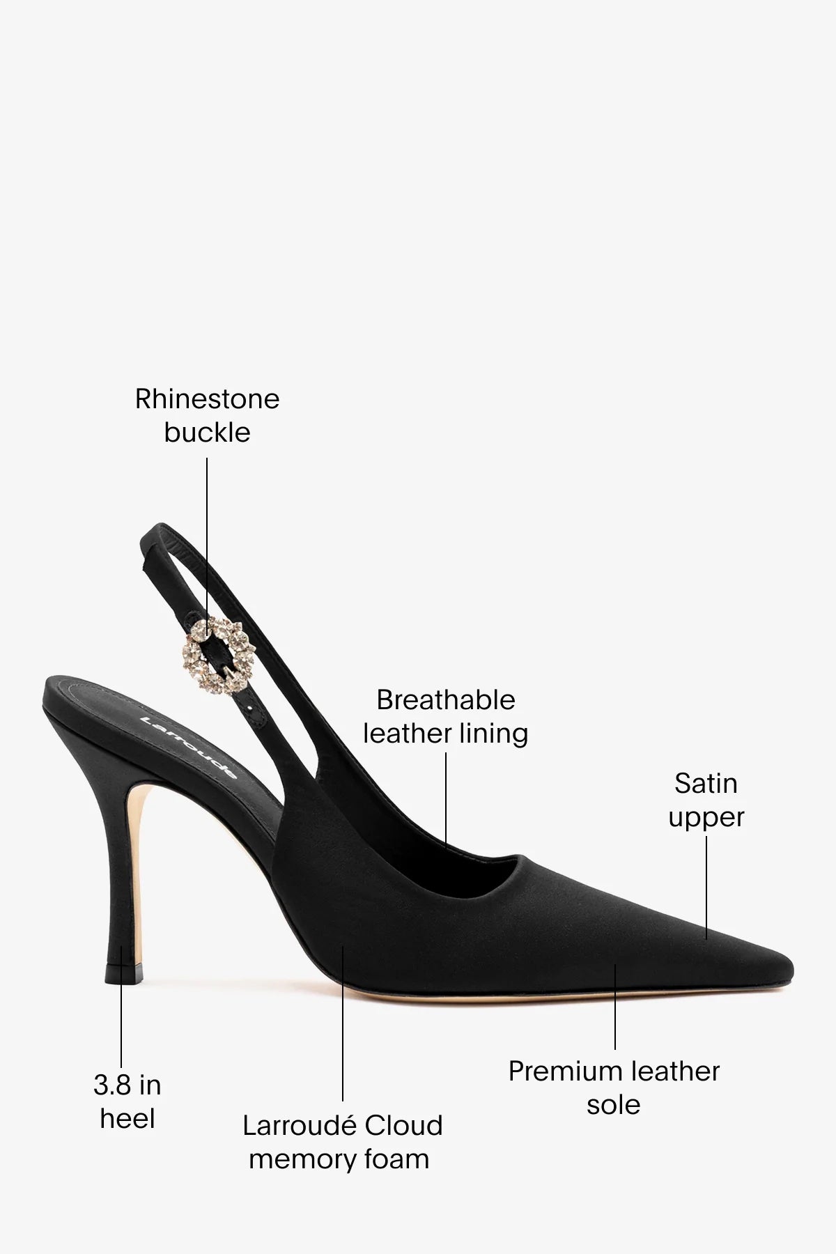 Carine Pump Black Satin