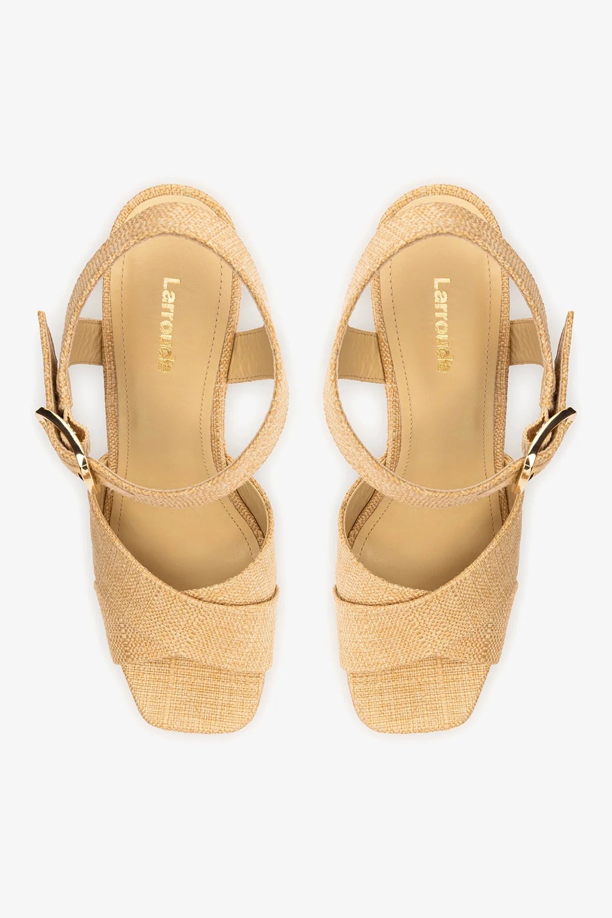 Cher Sandal In Beige Raffia