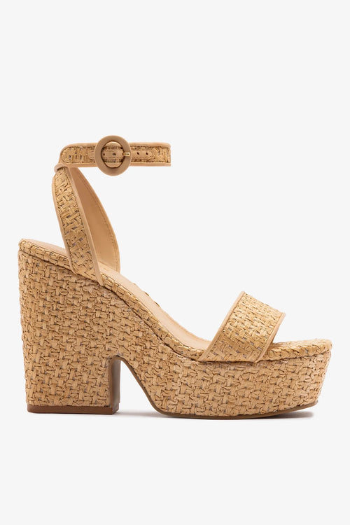 Cher Strap Sandal Natural Raffia