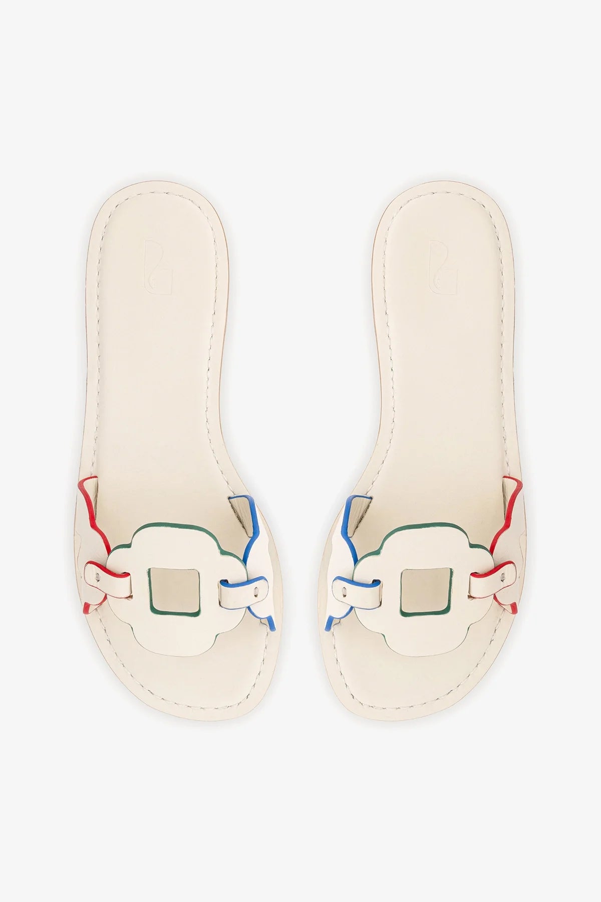 Margherita Slide In Ivory Leather