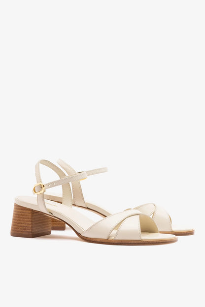 Roma Sandal Ivory Leather
