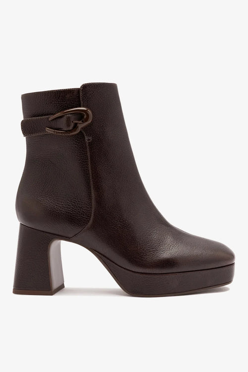 Dolly Verona Low Platform Boot Brown Leather