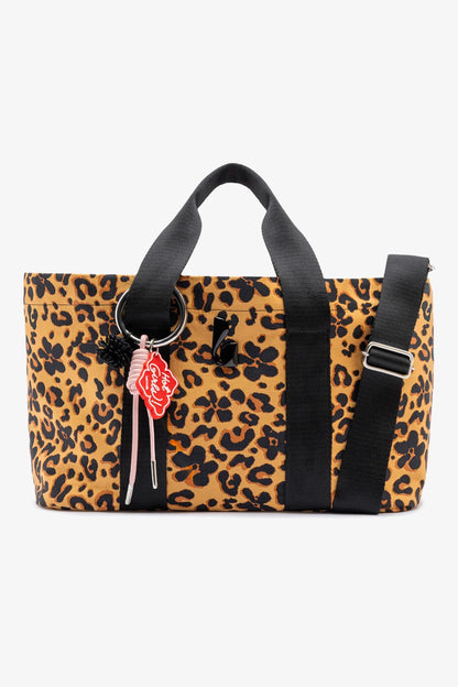 Americana Tote Bag In Leopard Jacquard