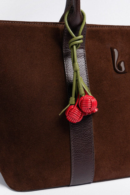 City Tote Bag Brown Suede