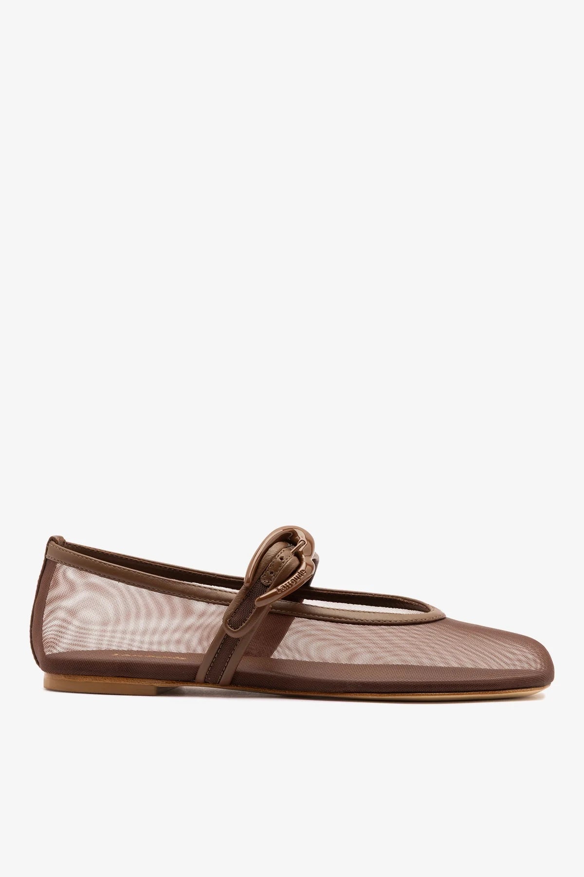 Verona Mesh Ballet Flat Burnt Umber Leather