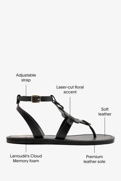 Margherita Sandal In Black Leather
