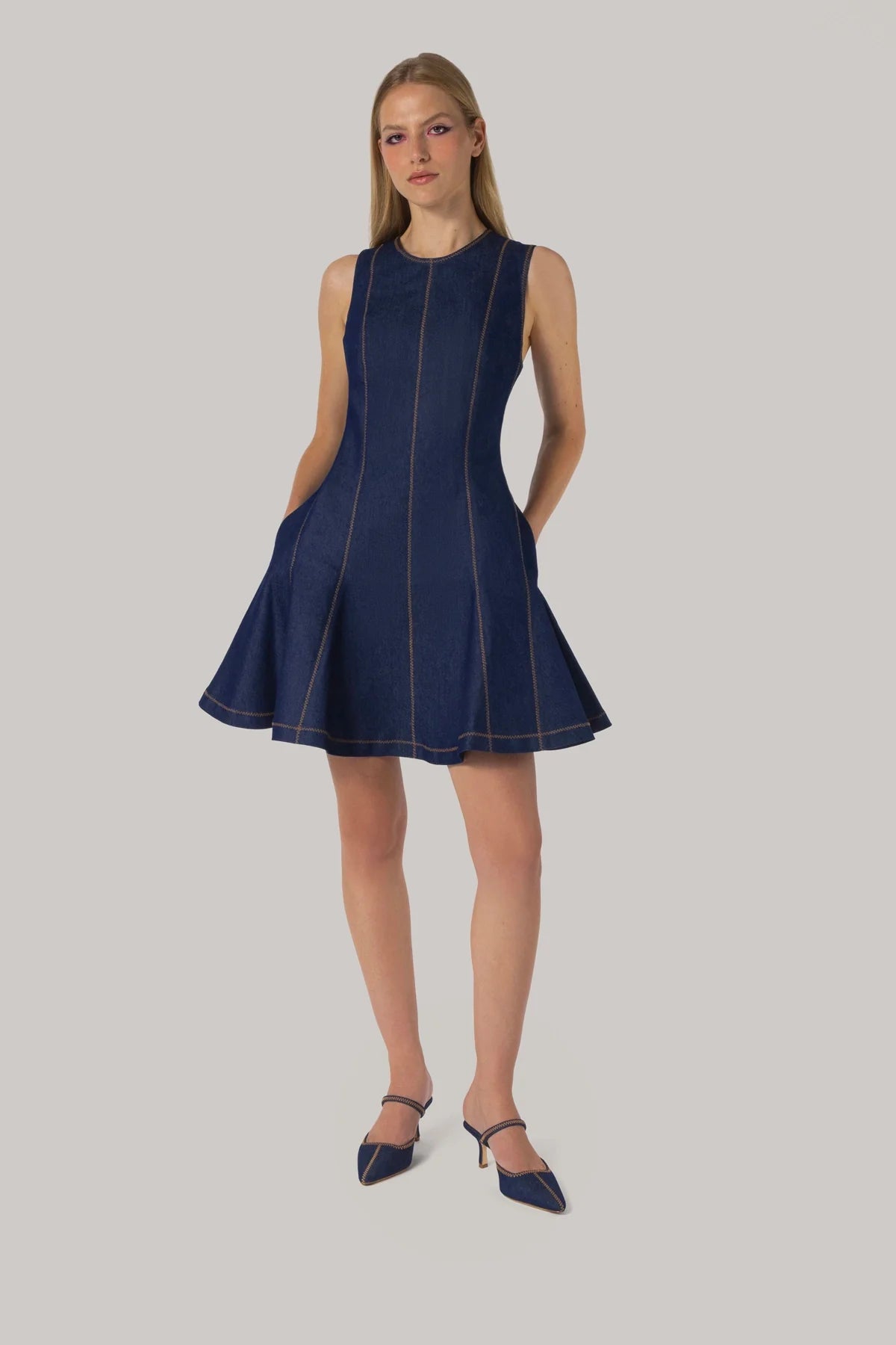 Sarah Dress Blue Denim