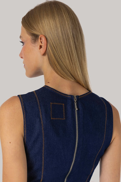 Sarah Dress Blue Denim