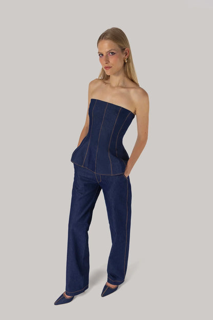 Claire Bustier Blue Denim