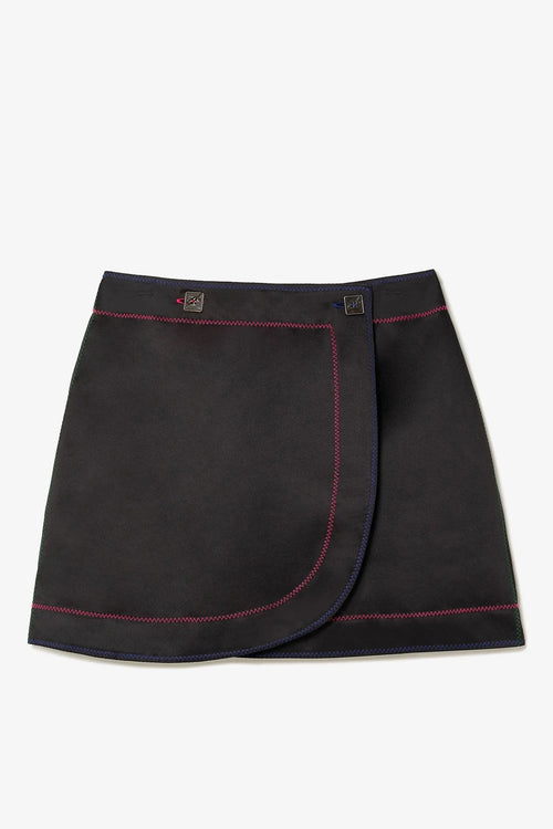 Marina Mini Skirt In Black Satin