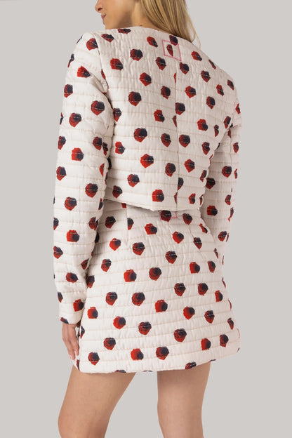 Marina Mini Skirt White Floral Cotton