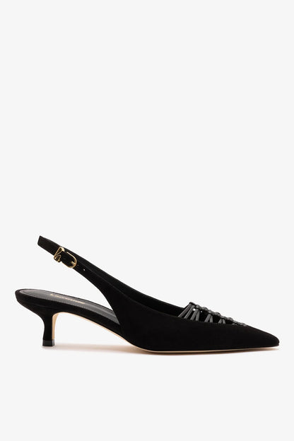 Nara Pump In Black Suede and Leather