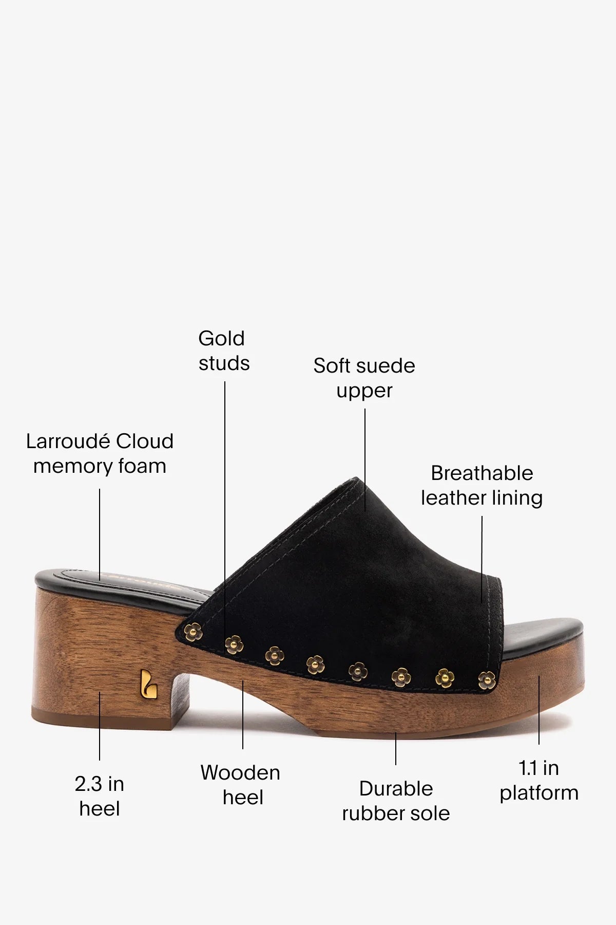 Willow Mule Black Suede